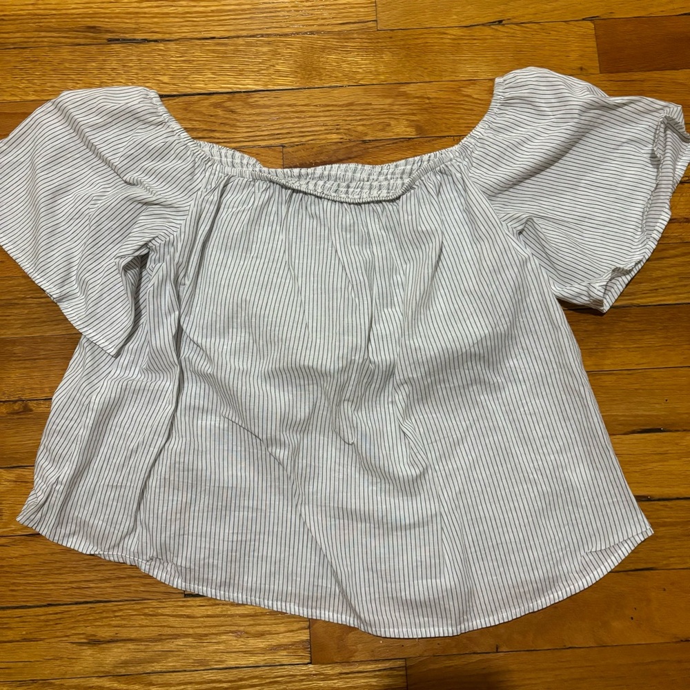 Striped Off-Shoulder Women's Top